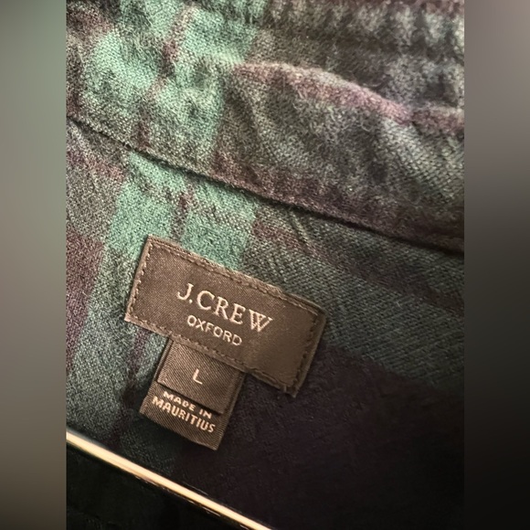 J. Crew Plaid Flannel Button Down Shirt Men's Size Large - Picture 3 of 3